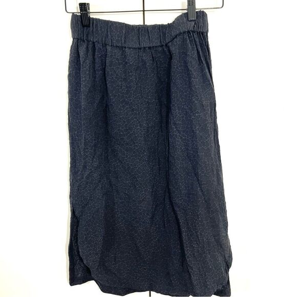 $278 Brochu Walker Skirt Women's S Black Silk Textured Knee Length - Picture 2 of 7